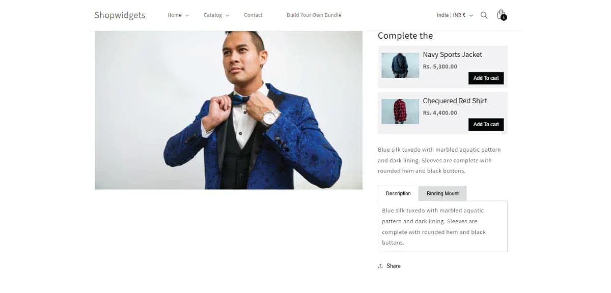 Product Info Tab