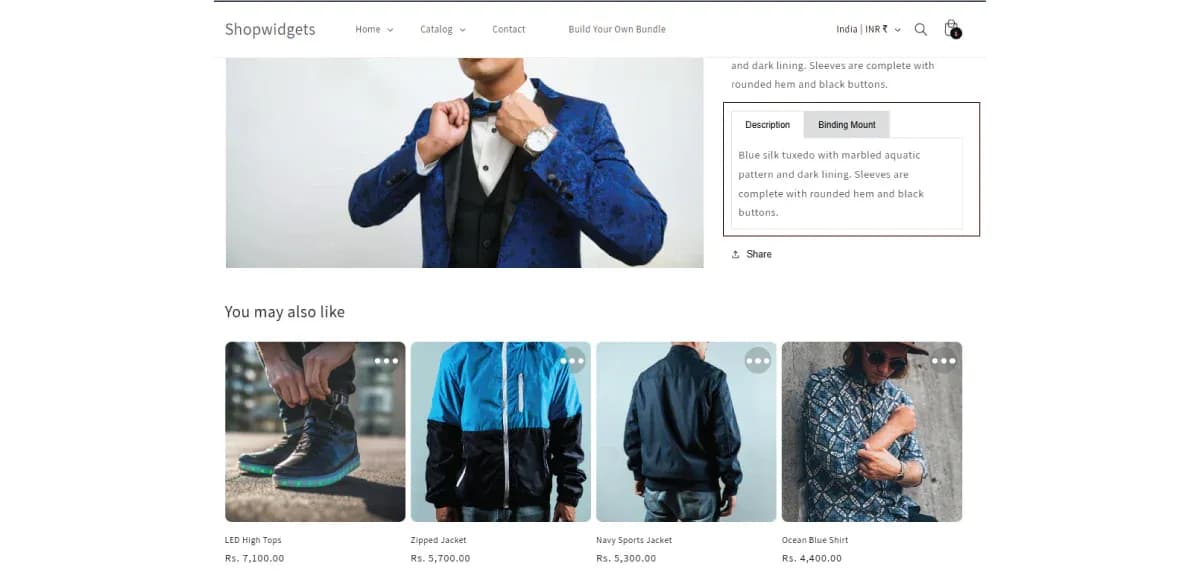 Product Info Tab
