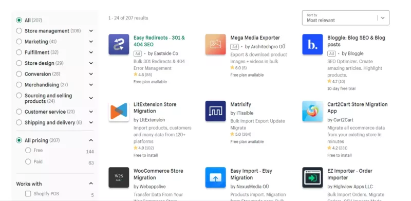 Third-Party Shopify Migration Apps