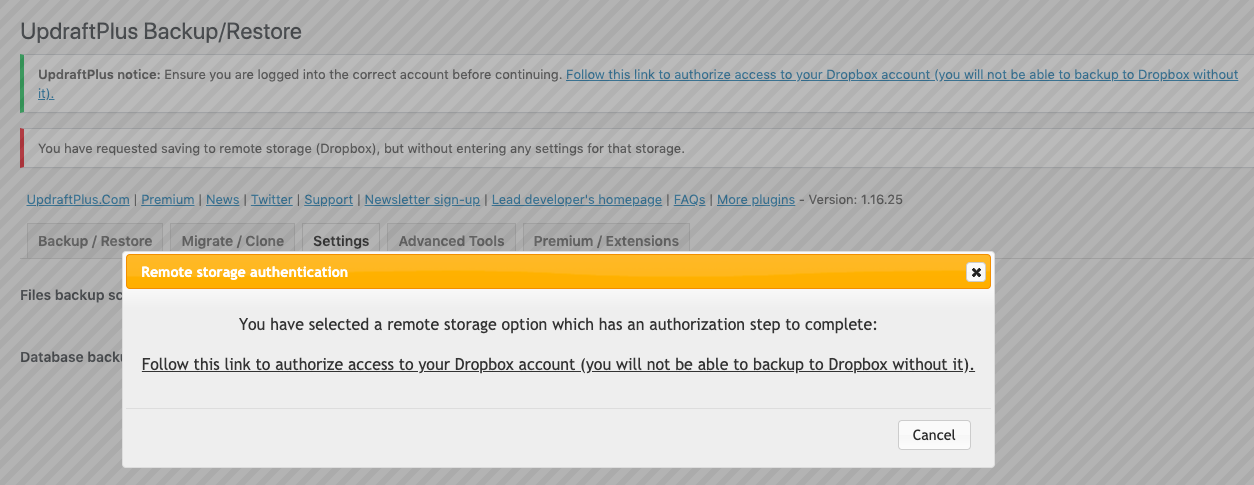 Verifying remote storage account