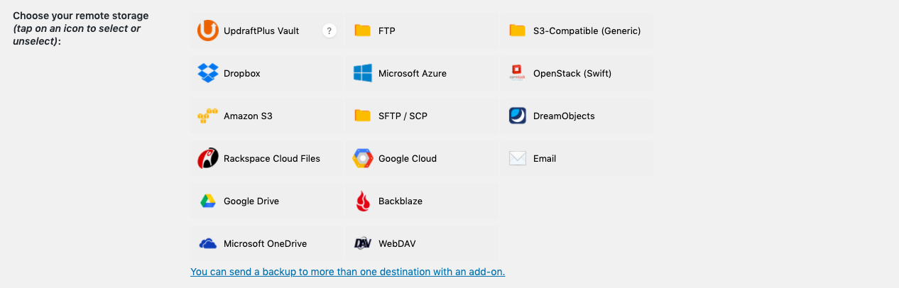 Choosing a remote storage provider